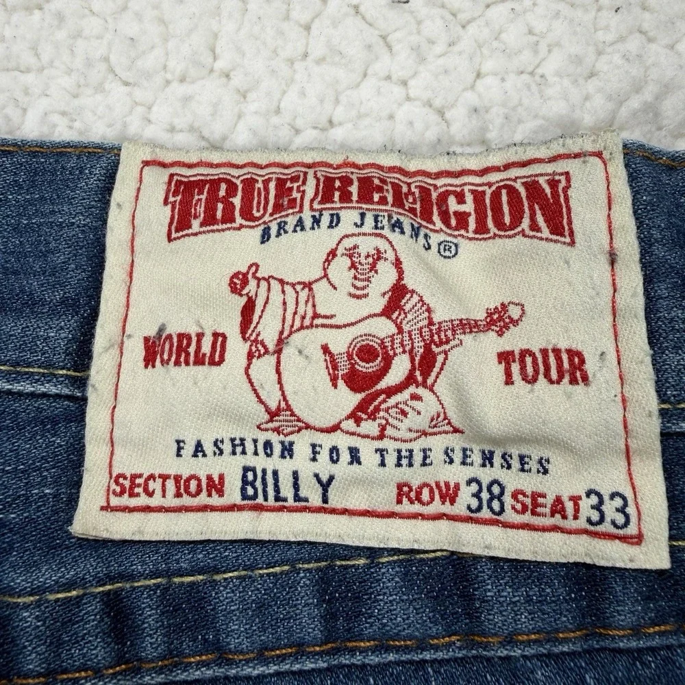 True Religion Billy Bootcut Jeans Men's 38 (Actual 40x33) USA Made Y2K Western